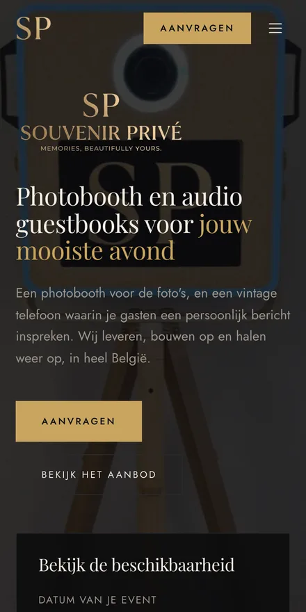 souvenirprive.be op een gsm